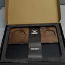 KNODOS 58mm Espresso Tamping Mat for Counter Walnut Wood & Leather Tamper Station with Multi-Slot Design Premium Espresso Machine Accessories Organizer for Coffee Bar