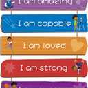 Chunful Set of 9 Boys Room Bedroom Decor Boys Inspirational Wall Decor Wood Hanging Plaque Motivational Kids Bedroom Wall Sign for Kids Teenage Toddler(Black Boy)