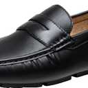 Jousen Men's Loafers Casual Slip On Shoes Soft Penny Loafers for Men Lightweight Driving Boat Shoes (Black), 10.5