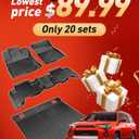 for Toyota 4 Runner All Weather Floor Mats 2013-2024 (Only for 5 Seats), Full Set Heavy Duty TPE Cargo Liners & Trunk Mats for Lexus GX 460 2014-2024 Car Interior 4 Runner Accessories 4 Pcs