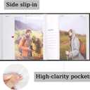 2 x Small Photo Album 4x6 100 Pockets with Writing Space Leather Cover Picture Book Holds 4x6 Photos for Wedding, Baby, Family, Graduation