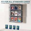 GEAoffice 100pc Magnetic Card Holder for Trading Cards, Hard Plastic 35pt UV Protection Baseball Card Holder with Display Stands for MTG, Sports Cards, Ultra Clear