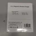 3 in 1 Magnetic Wireless Charging Stand, Fast Charging Compact Mag-Safe Wireless Charging Station Compatible with iPhone 16 15 14 13 Series, Apple Watch, AirPods Pro 4 3 2 (Wall Charger Included)