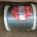 VEVOR Wire Rope, 1/4" 250 ft Zinc Galvanized Carbon Steel Cable with Gloves, 7000 lbs Breaking Strength, 7 x 19 Strands Construction Marine Aircraft Grade for Handrail Stair Decking Fence Outdoors