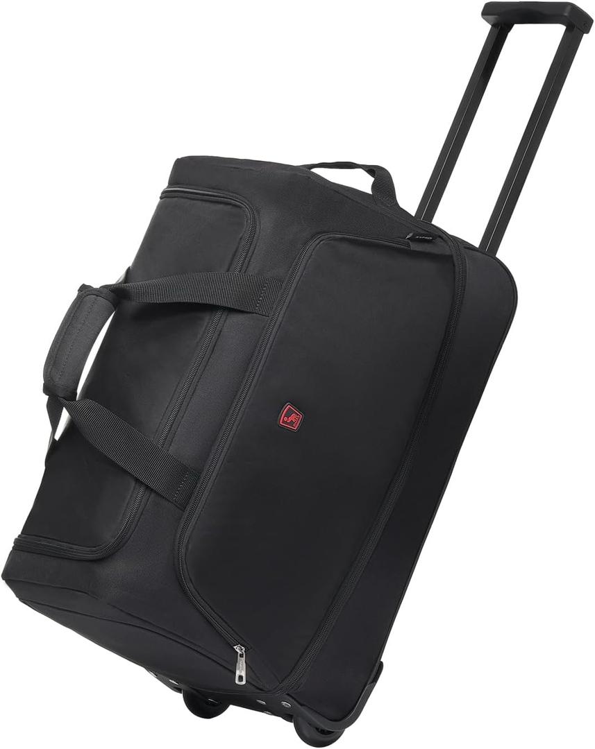 OIWAS Small Rolling Duffle Bag with Wheels, Travel 22 inch Carry On Luggage Unisex-Adult Short Term Trips Expandable 50L to 60L