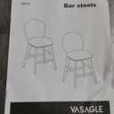 VASAGLE Bar Stools Set of 4, Swivel Counter Height Bar Stools with Back and Wood Legs, Chenille Fabric Upholstered Barstools, 26.2-Inch Tall Counter Barstools for Kitchen Island, Cappuccino Beige