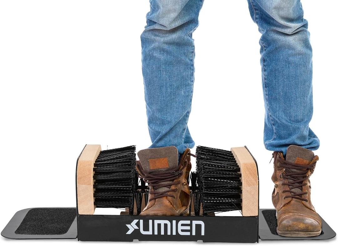 Umien Boot Scraper Outdoor Shoe Brush with Flaps - Cleaning Heavy-Duty Shoe Cleaner and Boot Scrubber for Mud, Dirt, and Snow - Durable Weather-Resistant Outdoor Shoe Cleaning Tool