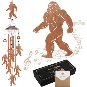 YHmall Big Foot Wind Chimes for Outside, 35" Big Foot Gifts for Women Men Mom Dad, Metal Windchimes Outdoors for Patio Yard Home Garden Decorations