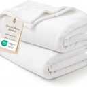 Bedsure GentleSoft Fleece Blanket California King White - Lightweight Plush Fuzzy Cozy Soft Bed Blankets, 102x96 inches