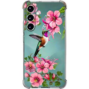 Case for Galaxy A35 5G,Hummingbird Flowers Blue Drop Protection Shockproof Case TPU Full Body Protective Scratch-Resistant Cover for Samsung Galaxy A35 5G