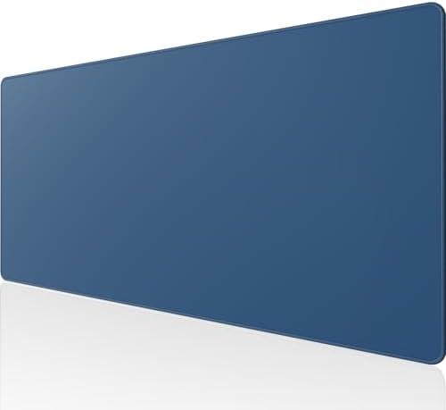 KTRIO Large Gaming Mouse Pad Desk Mat, Superior Micro-Weave Cloth, Non-Slip Rubber Base, Stitched Edges, Water-Resistant, for Gamer, Office & Home, 31.5 x 15.7 Inch，Navy Blue