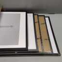 upsimples 18x24 Picture Frame Set of 5, Display Pictures 16x20 with Mat or 18 x 24 Without, Wall Gallery Poster Frames, Black