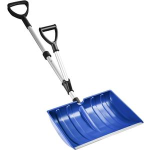 Ergonomic Snow Shovel for Driveway and Car, 51 Inch Long Heavy Duty Snow Shovels for Snow Removal with Assist Handle, Large Capacity Lightweight Winter Tool for Garage, Camping