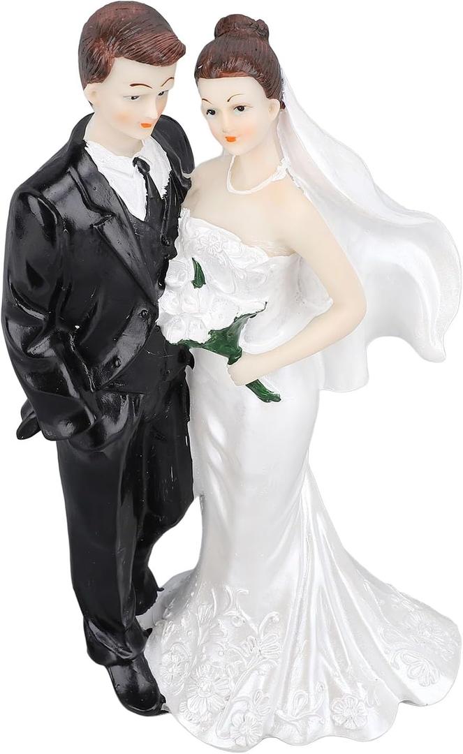 Irishom Cake Topper Bride and Groom Statue Romantic Memorable Long Lasting Exquisite Easy To Maintain Wedding Cake Topper