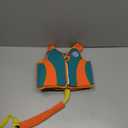 Pottwal Swim Vest for Kids - Swim Jacket for 1-2 Years (24-33LBS) - Buoyancy Aid Made of Neoprene & EPE - with Adjustable Crotch Strap (Small, Orange Green)