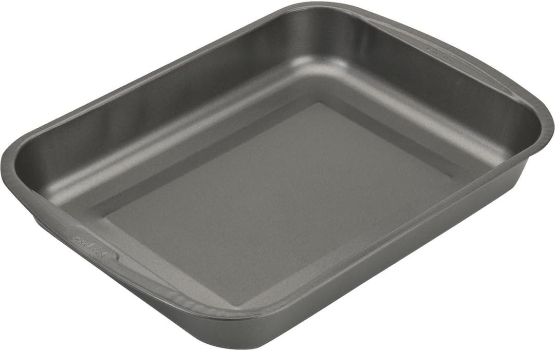 Goodcook 04048 Metal Utensil Nonstick Roast Pan, Easy Clean Dishwasher Safe, 11.5 Inch x 15.5, Silver