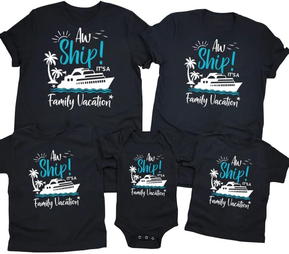 2025 Family Cruise Shirts Plus Size Tops Holiday Matching Shirt Making Memories Together Cruise Ship Tees (Medium, Black 25)