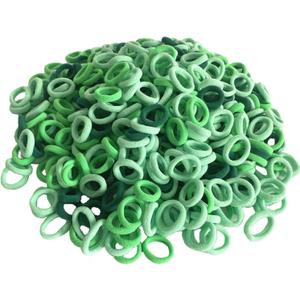 Salome Idea 500 Pcs Multi-Color Loom Sewing Loops, Color Loom Sewing Loop Replenishment Bags Colorful Loom Loops Supplementary Pack DIY Supply of Rubber Loops for Boys and Girls (Green)