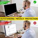 32 Inch Privacy Screen for 16:9 Computer Monitor, Anti-Blue Light Monitor Privacy Screen Filter, Anti-UV Computer Shield, Hanging Type