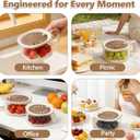 2PCS Fruit Washer with Strainer - Draining and Preservation Basket Fruit Washing Bowl Fridge Berry Container,Folding Handel for Kitchen,Outdoor