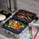 Cuisinart Griddler Indoor Grill, Panini Press, Sandwich Maker & More, 5-in-1 Grilling, Dishwasher-Safe Nonstick Cooking Plates, GR-4NNAS, Stainless Steel