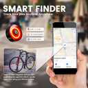 Find My Bike Tail Light - Smart Rear Light New USB Rechargeable Bike Tail Light - Smart LED with Brake Sensing Technology, IP65 Waterproof, 984ft Visibility, Apple Find My Anti-Theft iPhone Compatible