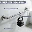 48 Inch Shower Grab Bar 1.25" Dia, 2 Pack Chrome Anti Slip Bathroom Grab Bar, 304 Stainless Steel Knurled Handicap Grab Bars, Safety Support Handrail,Bath Shower Handle for Elderly Injury Senior