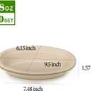 Aksipo 28 OZ 50 Count Paper Bowls, Oval Paper Bowls, Soup Bowl, Meal Prep Containers, Microwave Safe, Compostable, Large Disposable Bowls for Nacho, Burrito, Salad, Baked Potato, Chips and Cheese, 1 Compartment