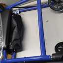 Drive Medical Aluminum Rollator Walker - Fold Up - Padded Seat - 6 Inch Wheels - Lightweight Portable Design - Indoor Outdoor Mobility Aid - Blue