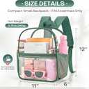 Oraben Clear Backpack for Stadium Events, Stadium Approved 12 x 6 x 11, Small Clear Backpack for Concerts School Works, Fast Security Check, Waterproof PVC, Adjustable Straps, Women Men