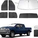 TINGLU Window Shades for Dodge RAM 2500 3500 2010-2025 Accessories Car Side Full Windows Rear Windshield Sun Shade Sun UV Rays & Privacy Protection for Camping,Napping&Relaxing 6PCS