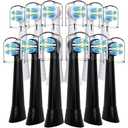 Toothbrush Replacement Heads Compatible with Oral B iO Series Electric Toothbrush, 12 Pack (White+Black) Soft Bristles Replacement Toothbrush Heads for iO 10/9/8/7/6/5/4/3 Series