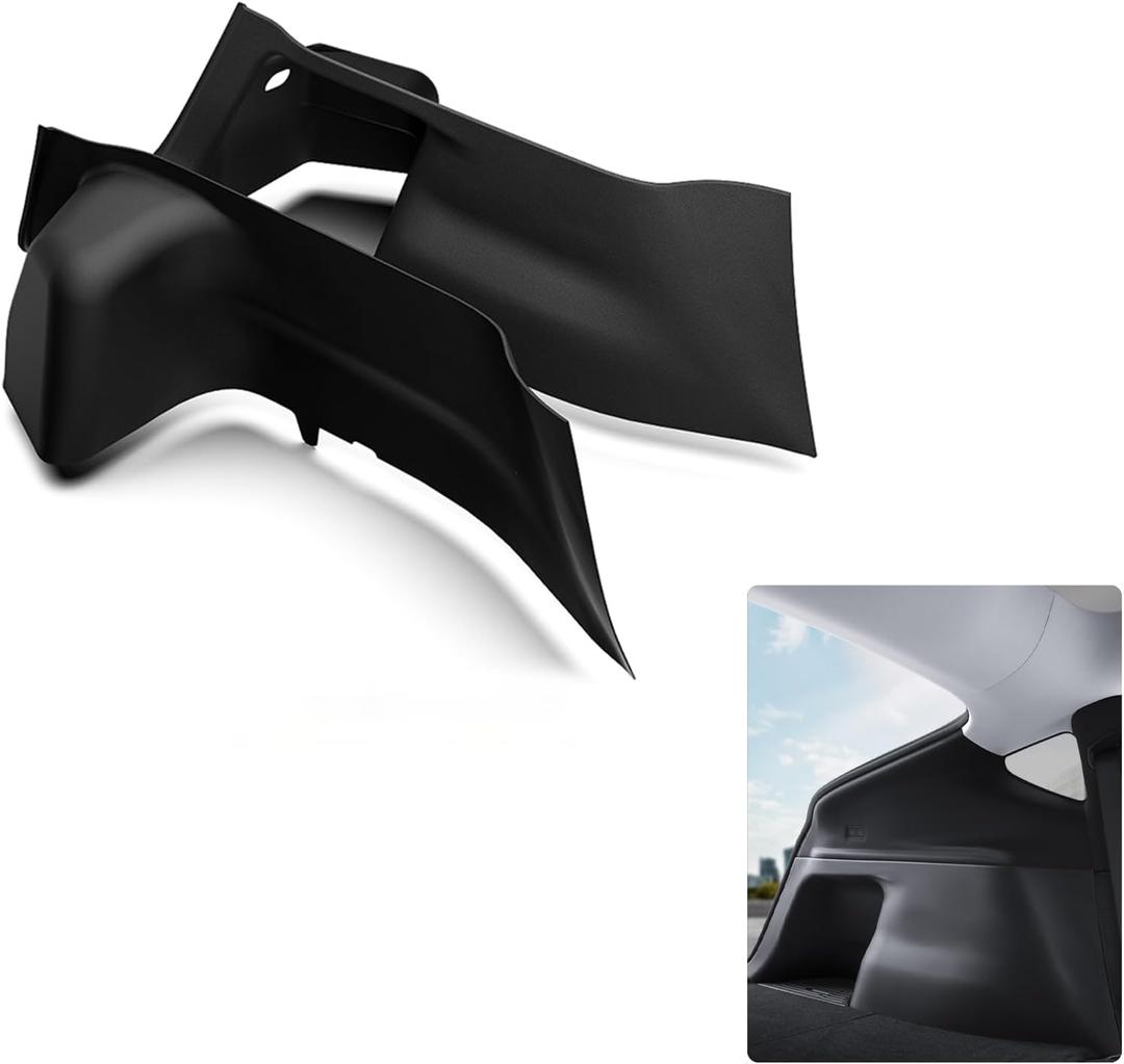 Rear Trunk Side Protectors for Tesla Model Y Juniper 2025-2026, 2PCS TPE Side Panel Guards, Cargo Area Protective Covers