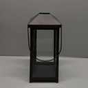 LumaBase Solar Powered Lantern with LED Candle, Traditional, Black, 11", 62401