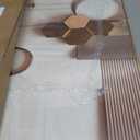 Large Framed Modern Luxury Gold Wall Art for Living Room, 3 Piece Bright Style Art Prints Wall Paintings Artwork for Walls, Bronze Gold Geometric Pictures for Dining Room Bedroom Office Wall Decor (24" H x 64" W (Total Size))