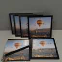 8x8 Picture Frame Set of 6 Black for Wall Hanging or Tabletop, Wall Mounting Horizontally or Vertically, 8 x 8 Square Wall Gallery Poster Photo Frame with Shatter Resistant Plexiglass, 6 Pack, Black