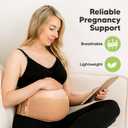 KeaBabies Pregnancy Belly Bands for Pregnant Women - 1-Pack, Soft & Breathable Maternity Belly Support Band, Easy Adjustable Maternity Belt for Back, Pelvic Support, Comfortablee (Classic Ivory, M/L)