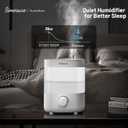 SimerSure Top Fill Humidifier, 2L Water Tank for Bedroom, 28H Long Lasting New White Air Humidifier for Large Room, Ultra Quiet 25dB Cool Mist for Baby, Plants, Office, Easy to Clean & Fill (White)