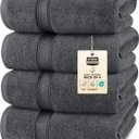 Utopia Towels 4 Pack Premium Bath Towels Set, 27 by 54 Inches, 100% Ring Spun Cotton 600GSM, Lightweight and Highly Absorbent Quick Drying Towels, Perfect for Daily Use, Grey
