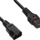 APW12-C14/C13LK-05 Escape Prevention Lock Power Cable IEC-C14/IEC-C13 Lock 5m Electrical Rating: 12 A/125 V PSE Compatible APW 12, C 14/C 13 LK, 05