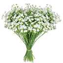 20" Artificial Babys Breath Flowers,18 pcs Babys Breath Artificial Flowers Bulk White for Wedding Bouquets,Party Decorations Realistic Fake White Flowers for Bridal & Event Decor