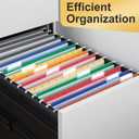 Hanging File Folders, 50 Pack Letter Size Hanging File folders with 1/5-cut Tabs, Stay Organized for Your Home and Office Bulk File, Documents and Paper, 10 Colors