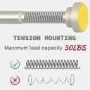 Thestoa Brushed Nickel Shower Curtain Rod Adjustable 43-78 inch, 1"Diameter Spring Tension Curtain Rod No Drill, Anti-Rust Non-Slip Shower Rod for Bathroom Tension Rod