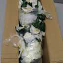 Artificial Flowers for Outdoors, Outdoor Faux Plants, 12 Bundles UV Resistant Realistic, Faux Flowers for Outdoor Planters, Spring Summer Home Garden Decoration, White