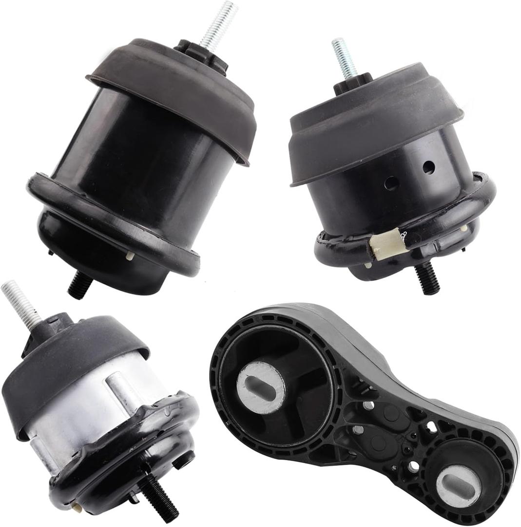Set of 4 Engine Motor and Transmission Mount Kit Compatible with 2009-2017 Chevrolet Traverse and 2009-2016 Acadia and Buick Enclave & Saturn Outlook 3.6L, Replaces# A5458/ A5549/ A5548/ A5444