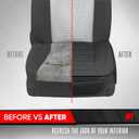 Motor Trend Seat Covers for Cars Trucks SUV, Faux Leather 2-Pack Black Padded with Storage Pockets, Premium Interior Car Seat Cover