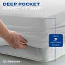 DREAMCARE King Size Sheets Set 4 pcs Cooling Sheets up to 21 Deep Pocket King Sheet Set Hotel Luxury Sheets & Pillowcases Superior Softness 100% Fine Microfiber with Side Pocket Light Gray