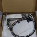 Bathroom Faucet Brushed Nickel Modern Waterfall Bathroom Sink Faucet with Single Handle Suitable for 1 or 3 Holes,Supply Deck Plate and Hose