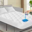 Sofa Bed Queen Mattress Protector Pad Waterproof Quilted 60" X 72", Breathable & Cooling Queen Sleeper Sofa Mattresses Pad Cover Fitted with Deep Pocket Up to 8", (White)