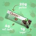 Quest Nutrition Mint Chocolate Chunk Protein Bars, 20g Protein, 1g Sugar, 4g Net Carb, Gluten Free, Keto Friendly, 12 Count (EXP 12/19/25)